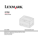 Lexmark 752 Printer User Manual