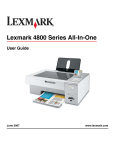 Lexmark 4800 All in One Printer User Manual