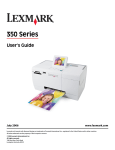 Lexmark 350 Series Printer User Manual