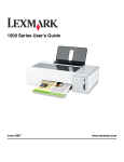Lexmark 1500 Series Photo Printer User Manual