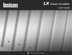 Lexicon 070-14876 Stereo Amplifier User Manual
