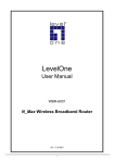 LevelOne WBR-6001 Network Router User Manual
