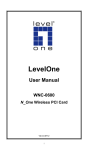 LevelOne N_One Wireless PCI Card Computer Hardware User Manual