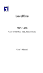 LevelOne FBR-1416 Network Router User Manual