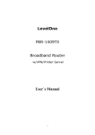 LevelOne FBR-1409TX Network Router User Manual