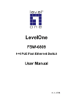 LevelOne 4+4 PoE Fast Ethernet Switch Computer Hardware User Manual