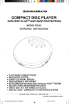 Lenoxx Electronics CD85 CD Player User Manual