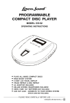 Lenoxx Electronics CD-52 CD Player User Manual