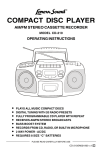 Lenoxx Electronics CD-210 CD Player User Manual