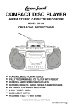 Lenoxx Electronics CD-108 CD Player User Manual