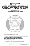 Lenoxx Electronics CD-107 CD Player User Manual