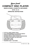 Lenoxx Electronics CD-106 CD Player User Manual