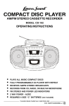 Lenoxx Electronics CD-102 CD Player User Manual