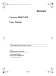 Lenovo 3000 Y410 Laptop User Manual