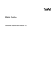 Lenovo 183825U Tablet User Manual