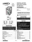 Lennox International Inc. DAVE LENNOX SIGNATURE COLLECTION GAS FURNACE UPFLOW / HORIZONTAL AIR DISCHARGE Furnace User Manual