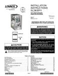 Lennox International Inc. DAVE LENNOX SIGNATURE COLLECTION GAS FURNACE Furnace User Manual