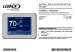 Lennox International Inc. 2P1109 Thermostat User Manual