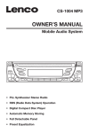 Lenco Marine CS-1004 Stereo System User Manual