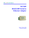 Lantronix 485 Network Card User Manual