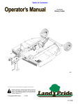 Land Pride RCR2584 Brush Cutter User Manual