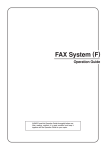 Kyocera FAX SYSTEM Fax Machine User Manual