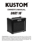 Kustom Dart 10 Stereo Amplifier User Manual