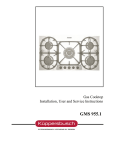Kuppersbusch USA GMS 955.1 Cooktop User Manual
