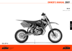 KTM 65 SX Motorcycle User Manual