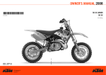KTM 50 SX JUNIOR Motorcycle User Manual