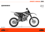 KTM 450 XCR-W ZA Motorcycle User Manual
