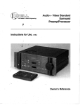 Krell Industries Audio + Video Standard Surround Preamp/Processor Stereo Amplifier User Manual