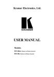 Kramer Electronics PIP-200xl Photo Scanner User Manual