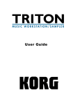 Korg Musical Instrument Musical Instrument User Manual