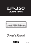 Korg LP-350 Electronic Keyboard User Manual