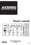 Korg Ax3000g Musical Instrument User Manual