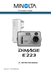 Konica Minolta E223 Digital Camera User Manual