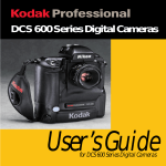 Kodak DCS600 Digital Camera User Manual