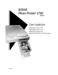 Kodak 4700 Photo Printer User Manual