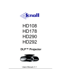 Knoll HD178 Projector User Manual