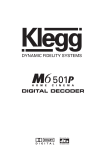 Klegg electronic M6 501P Home Theater System User Manual