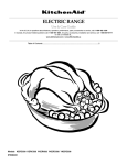 KitchenAid KERC500 Range User Manual