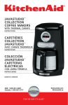 KitchenAid KCM525 Coffeemaker User Manual