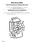 KitchenAid KBRS20ETBL Refrigerator User Manual