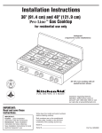 KitchenAid 8284908 Cooktop User Manual