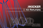 Kicker KX350.2 Stereo Amplifier User Manual