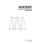 Kicker KX200.4 Stereo Amplifier User Manual