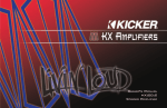 Kicker KX100.2 Stereo Amplifier User Manual