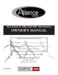 Keys Fitness 900 Treadmill User Manual