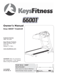 Keys Fitness 6600t Treadmill User Manual